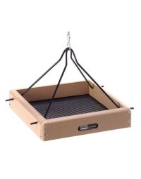 Birds Choice, Hanging Platform Bird Feeder In Taupe Recycled Plastic