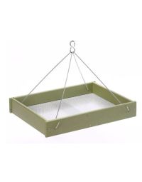 Birds Choice, Large Hanging Platform Bird Feeder in Green Recycled Plastic