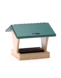 Birds Choice, Medium Hopper Bird Feeder in Taupe & Green Recycled Plastic