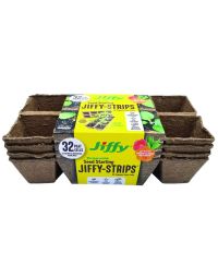 Jiffy Biodegradable 32 Cell Peat Strip Seed Starting Greenhouse with SUPERthrive