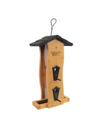 Nature's Way Bamboo Vertical Wave Bird Feeder, 2 Qt.