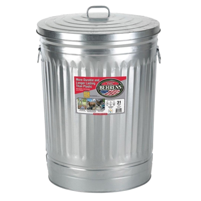 Behr Aluminum Trash Can, 30 Gallon | Gertens Garden Center