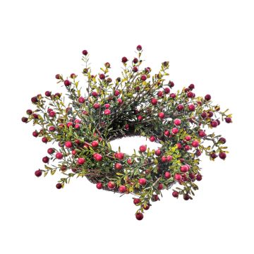 Regency Wild Cranberry Leaf Mini Candle Ring