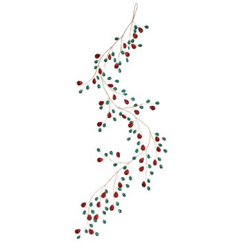 Regency Metal Jewel Garland - Red & Green, 48"