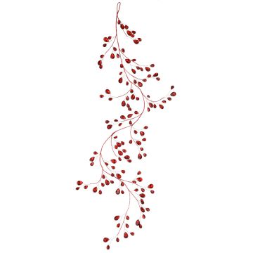 Regency Metal Jewel Garland - Red, 48"