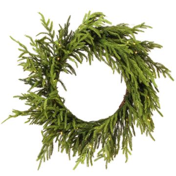 Regency Norfolk Pine with Battery Operated LEDs Artifical Wreath 24 IN