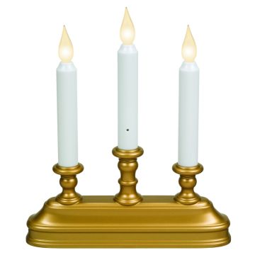 Xodus, Battery Operated Window Candelabra, Brass