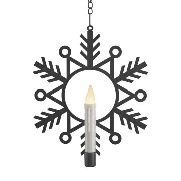 Xodus, LED Snowflake Candle Wreath, Aged Bronze