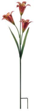 Sunset Vista Designs, Field of Flowers Trumpet Lily Stake, 41“