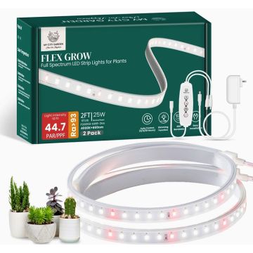 My City Garden Flex Grow - Silicone Tube Led Plant Light, 5000K - 2pcs, Pro