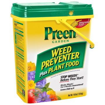 Preen Garden, Weed Preventer Plus Plant Food, 2,560 sqft Pail