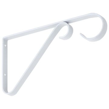 National Hardware Plant Brackets in White , 6"