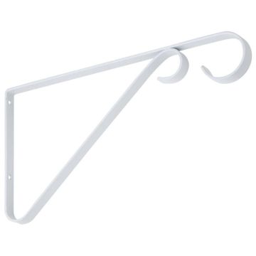 National Hardware Plant Bracket in White, 9"