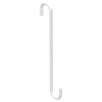 National Hardware Modern S Hook White, 8"