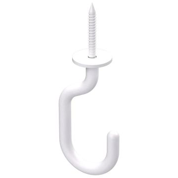 National Hardware Modern Ceiling Hook White, 3-11/32"