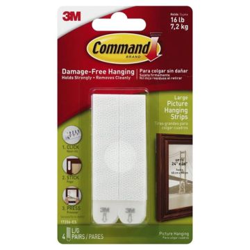 3M Command, Large Picture Hangers, White