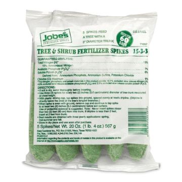 Jobe's, Trees & Shrubs 15-3-3 Fertilizer Spikes, 5 spikes