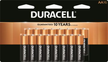 DURACELL Alkaline Batteries, AA, 16-Pk.   