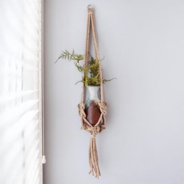 Primitive Planters, Natural Knotted Rope Hanger, 30"