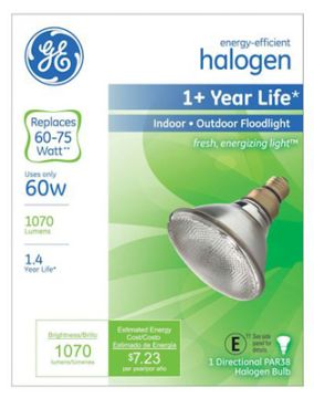 GE, Halogen Flood Light, 60-Watts   