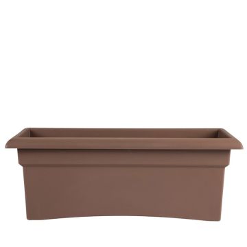 Bloem, Veranda Rectangle Deck Box Planter, Chocolate, 26"