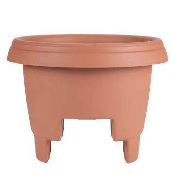 Bloem, Modica Deck Rail Round Planter, Terra Cotta, 12"