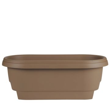 Bloem, Modica Deck Rail Round Planter, Chocolate, 24"