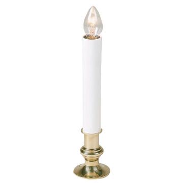 Celebrations Home, Electric Candle with Sensor Clear Bulb Brass Base