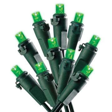 Celebrations LED, 5MM Micro Green Steady Green Cord, 100L/25FT