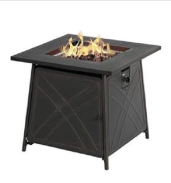 Four Season Courtyard, Square Gas Fire Pit Table