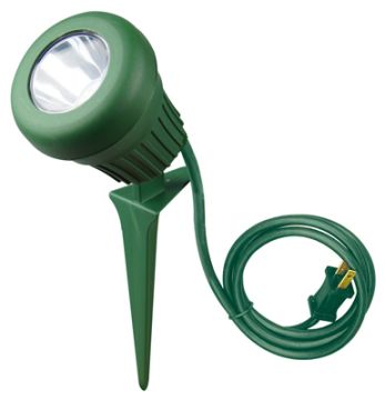 YARD MASTER, LED Stake Light, Green, 200 Lumens