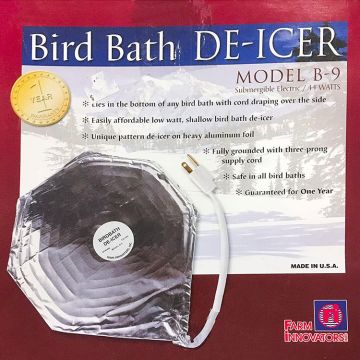 Farm Innovators Economical Birdbath De-Icer, 44-Watt