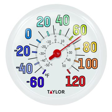 Taylor Decorative Dial Thermometer Plastic Multicolored 13.25 in.