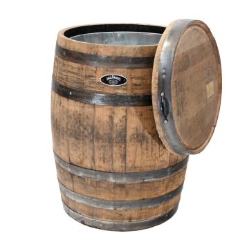 Real Wood, Jack Daniels Oak Barrel with Lid