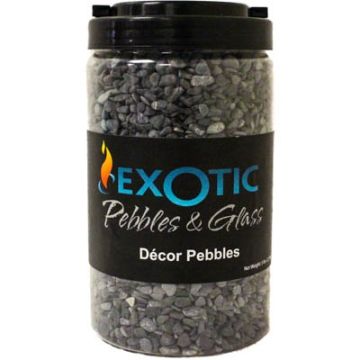 Exotic Pebbles & Glass Decor Pebbles Unpolished Black, 4-6mm, 5 lbs