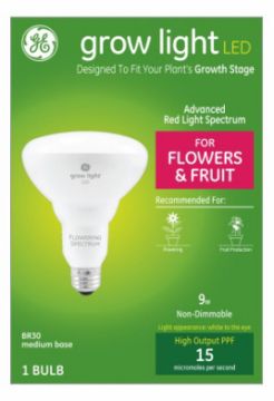 GE 9W LED BR30 GROW LAMP - FLWR