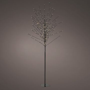 Lumineo Micro LED Tree, Steady, Iron, Warm White, 70", 160 Lights