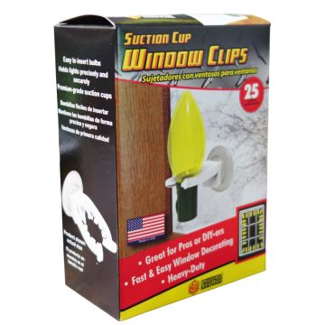 Adams Suction Cup Window Clips, 25 pk