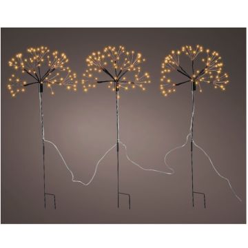 Lumineo, LED Micro Starburst Stakes, Copper & Classic Warm, 18"