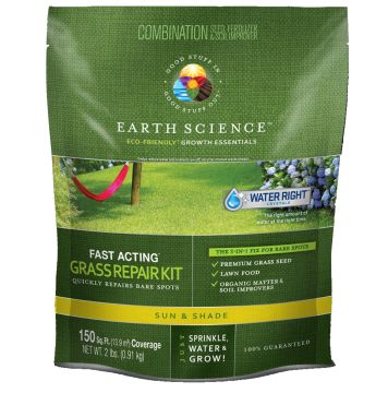 Earth Science, Grass Repair Kit Sun & Shade Mix, 150 sqft