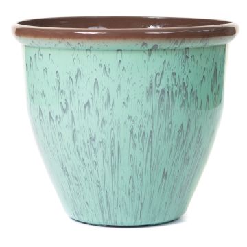 Sunshine Ceramica, Running Glaze Planter, Green