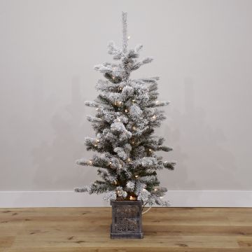 Snowy Sheffield Spruce Entry Tree with Clear Incandescent T5s, National Tree Company® Artificial Christmas Tree