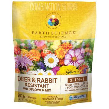 Earth Science, Deer & Rabbit Resistant Wildflower Mix, 2 lbs.