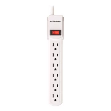 Monster Just Power It Up 3 ft. L 6 outlets Power Strip