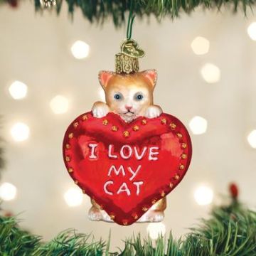 I Love My Cat Ornament