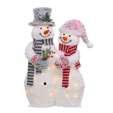 Seasons Designs 40" Snowy Snowman With 35 Clear Led Lights