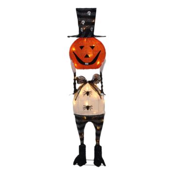 Seasons Designs Pumpkin Ghost With 24 Warm White Led Lights