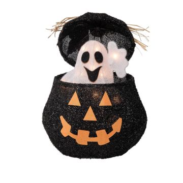 Seasons Designs 16" Animated Pumpkin With Moving Lid And Ghost