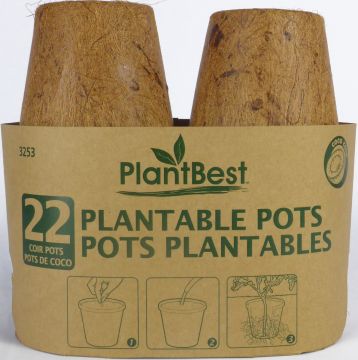 Plant Best 3.00" Coconut Coir Pot, 22 Pack