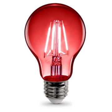 Feit, A19 E26 (Medium) Filament LED Bulb Red 30 Watt Equivalence 1 pk